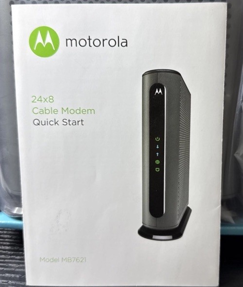 DOCSIS 3.0 Motorola MB7621 24×8 Cable Modem, Works With Cox And Xfinity Cable