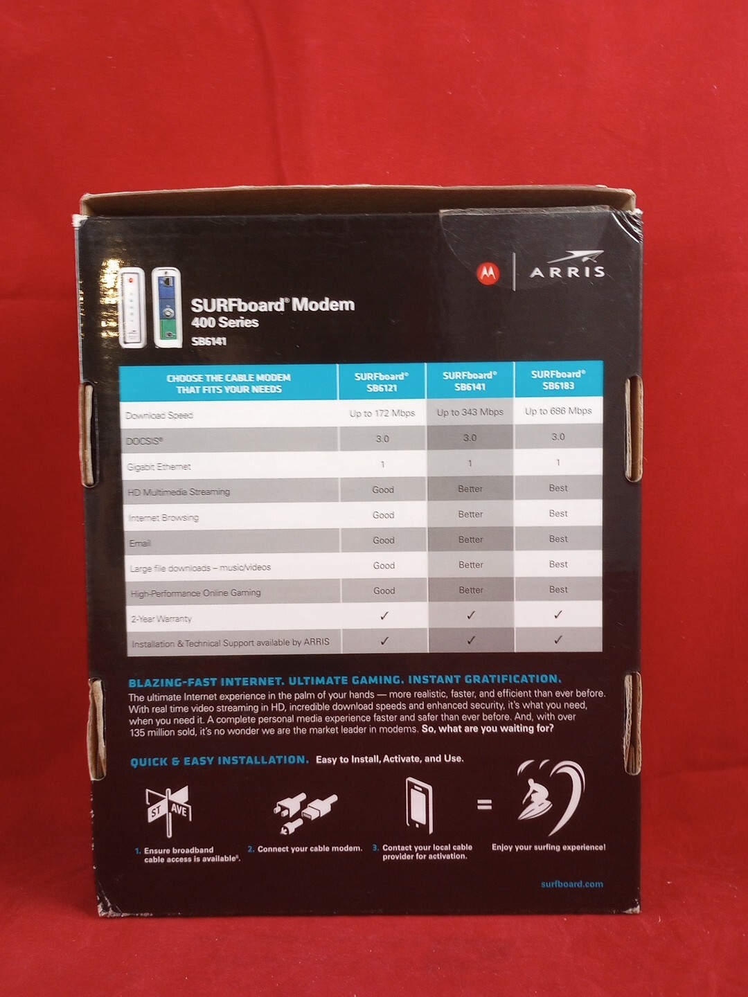 (NEW) Motorola Arris SURFboard Modem Model SB6141 _ 400 Series