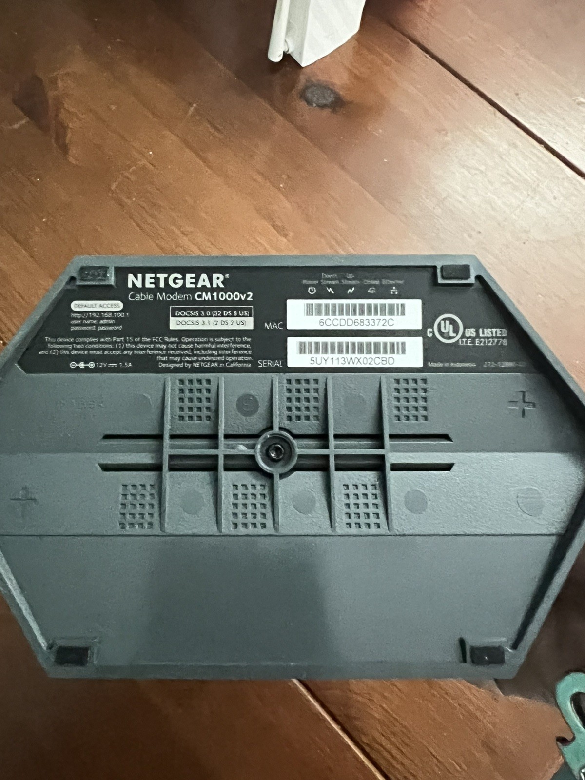 NETGEAR Nighthawk CM1000v2 Cable Modem High-Speed DOCSIS 3.1 w/ Power Adapter