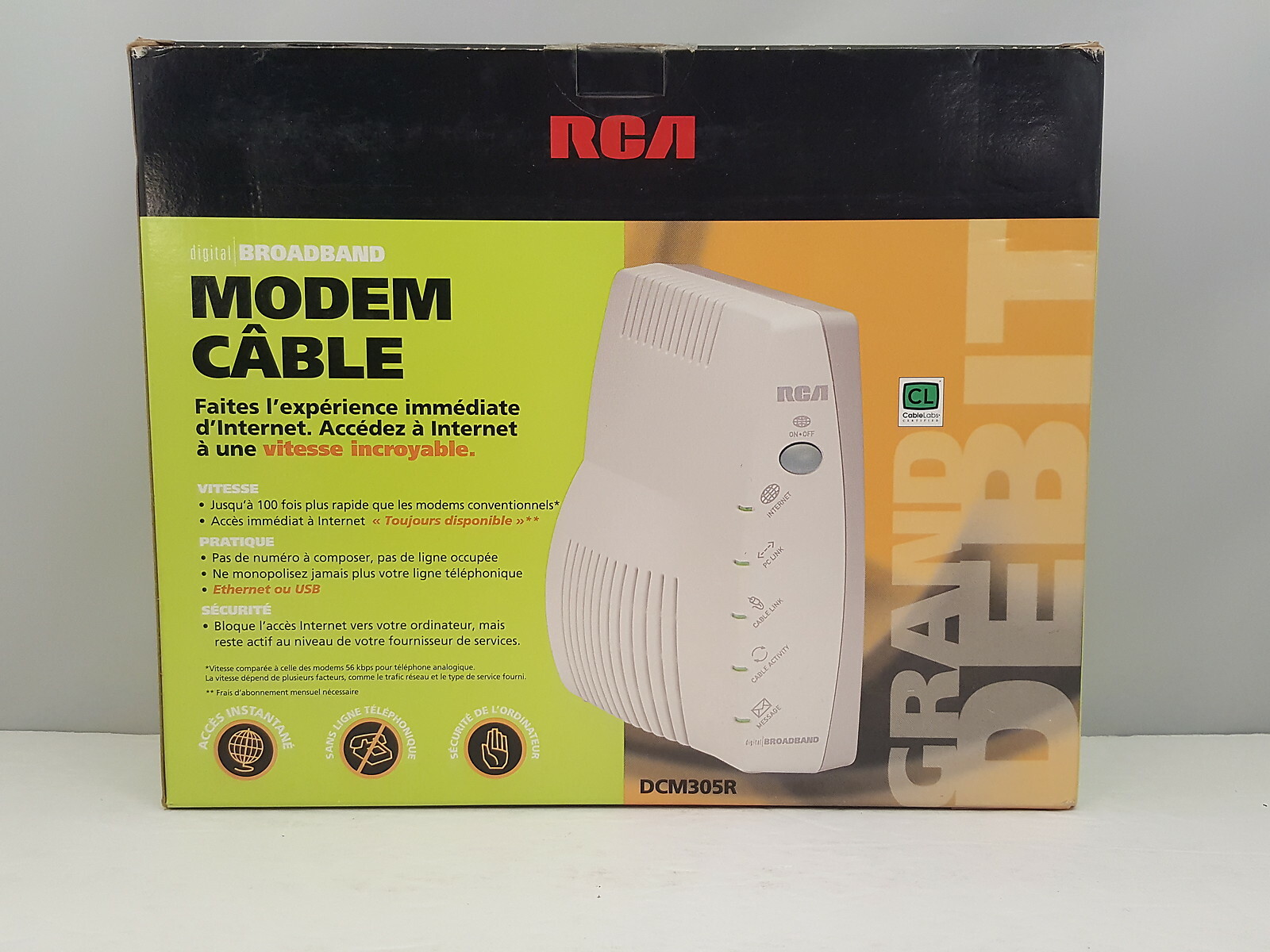 RCA / Thomson Digital Broadband USB DOCSIS Compliant Cable Modem | DCM305R USED