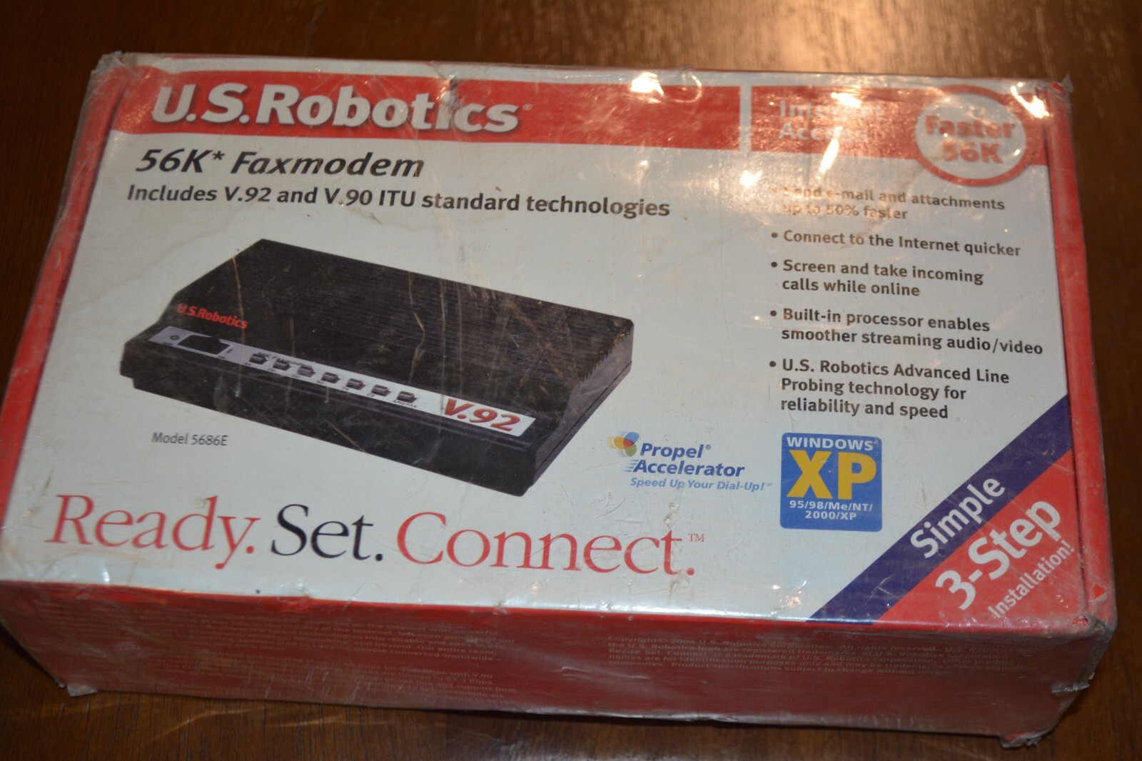 US Robotics V.92 Model 5686E External 56K Faxmodem — NEW (read description)