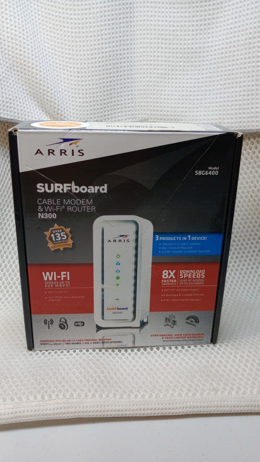 Motorola Arris SURFboard Modem & Wi-Fi Router N300 SBG6400