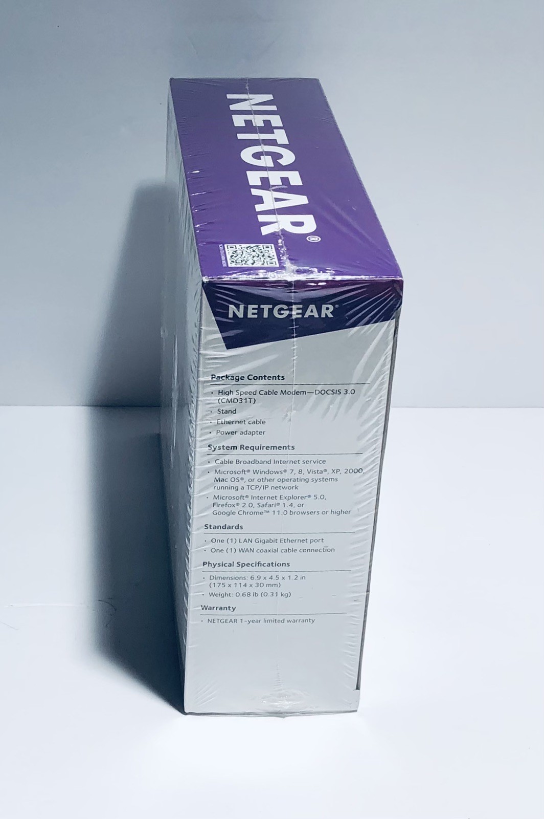 NETGEAR CMD31T-100NAS DOCSIS 3.0 High Speed Cable Modem New Sealed