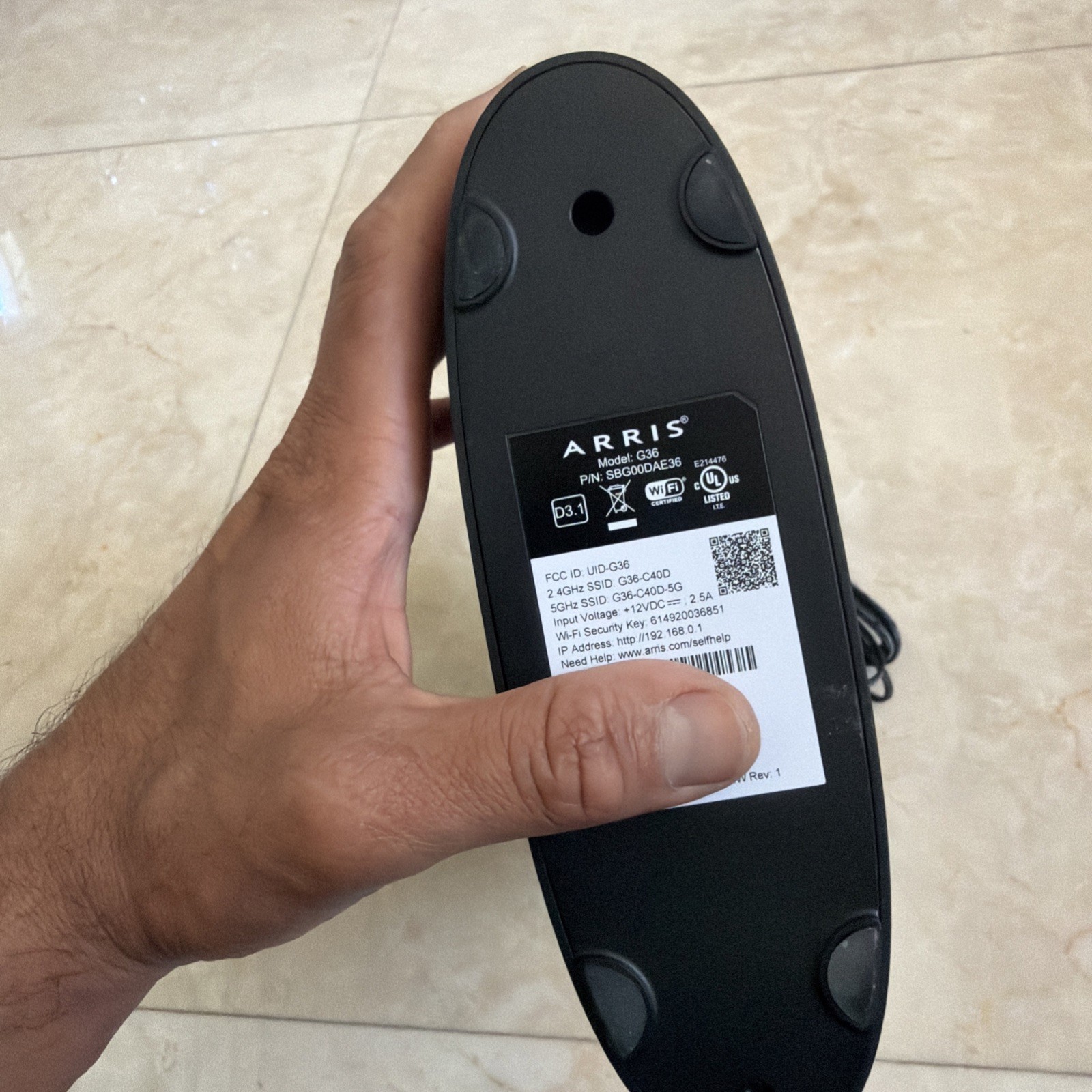 ARRIS Surfboard G34 Power Adapter Included DOCSIS 3.1 Gigabit Cable Modem AX3000