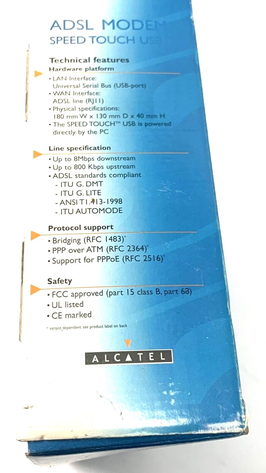 Alcatel Speed Touch USB ADSL Modem 3EC18607CGAB01 Vintage Internet Device