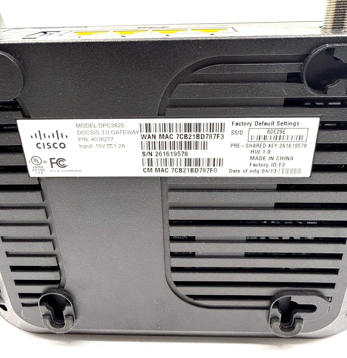 Cisco Linksys DPC3825 DOCSIS 3.0 Cable Modem