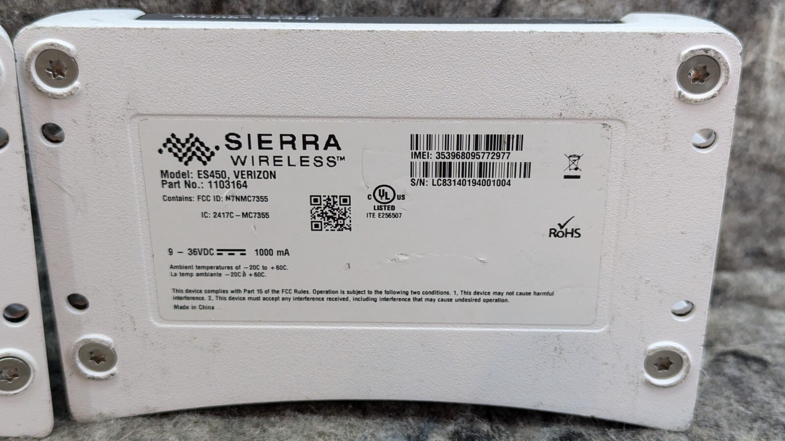 2 x Sierra Wireless Airlink ES450 1102383 Enterprise 4G LTE Gateway – For Parts