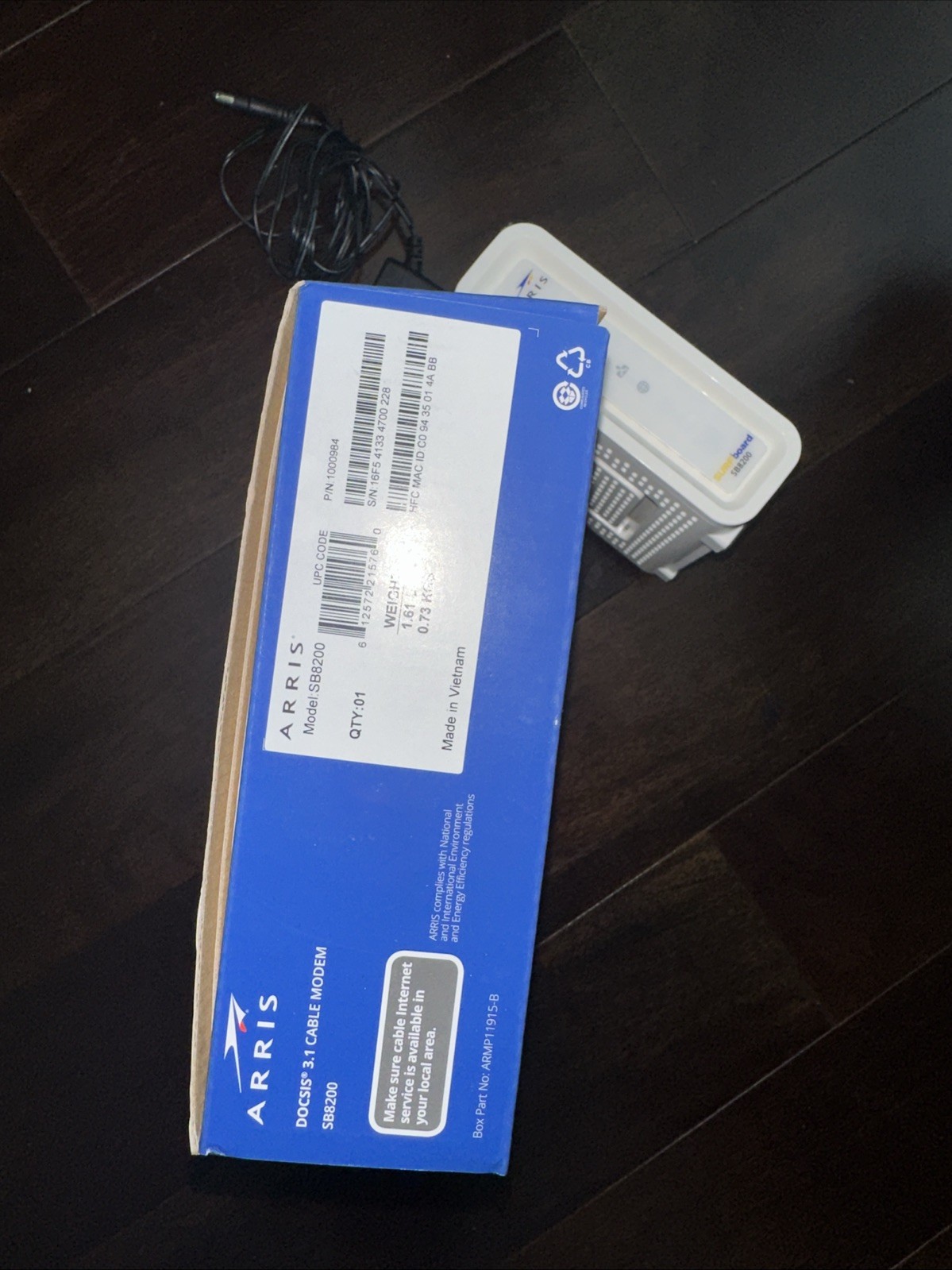 ARRIS – SURFboard SB8200 32 x 8 DOCSIS 3.1 Gig-Speed Cable Modem – White