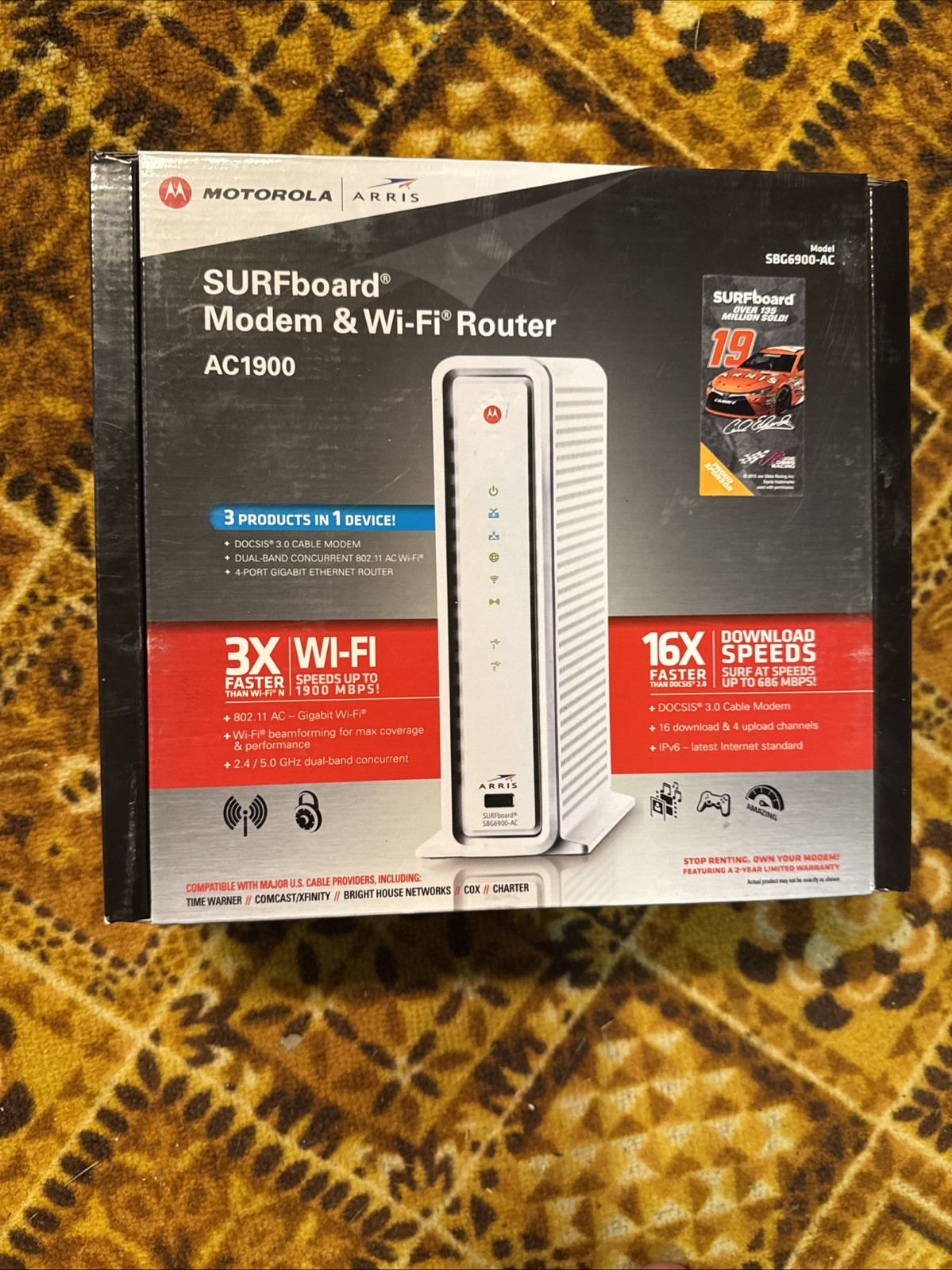 ARRIS SURFboard SBG6900AC Docsis 3.0 Cable Modem & AC1900 Wi-Fi Router