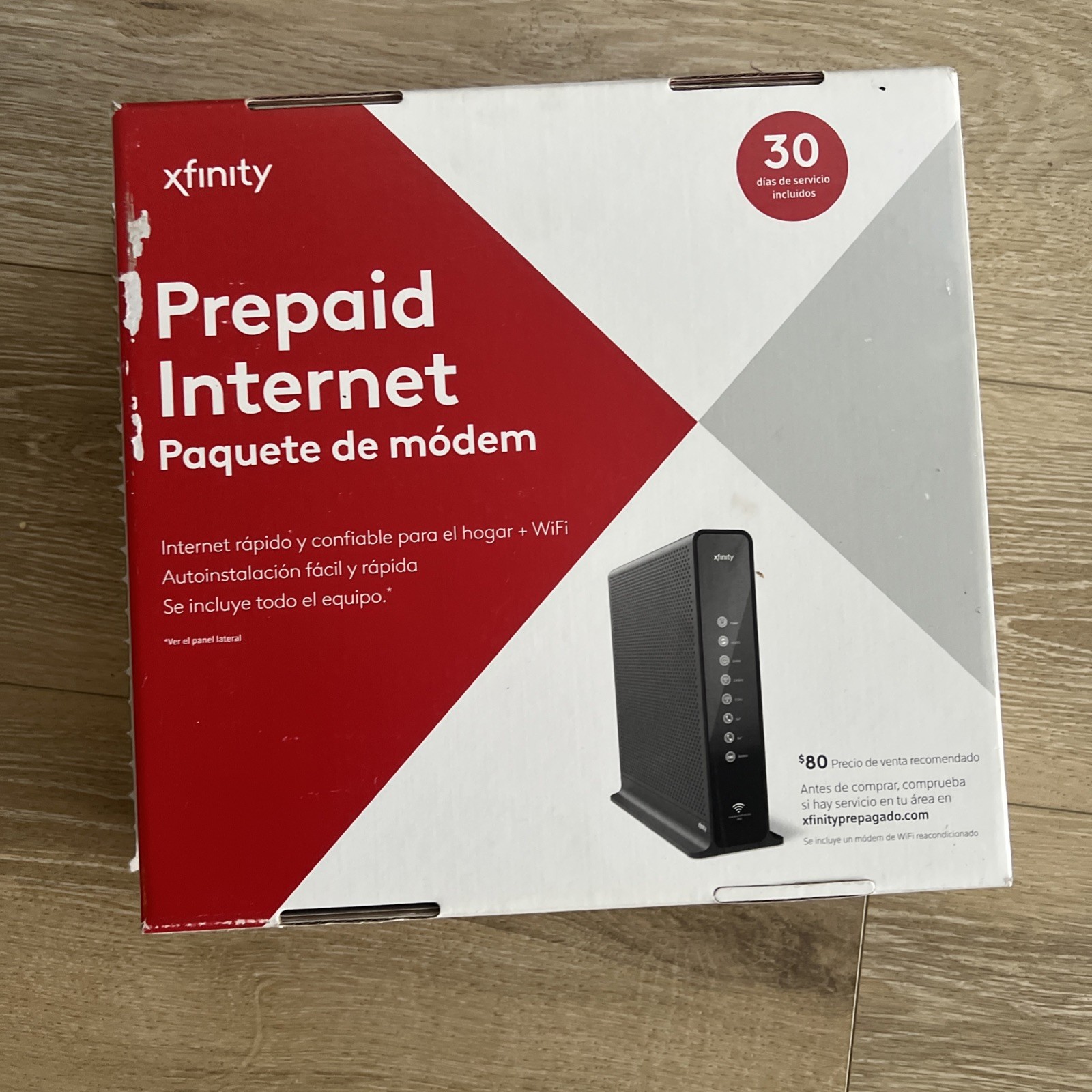 XFINITY Internet Prepaid Starter Kit Arris TG862G router