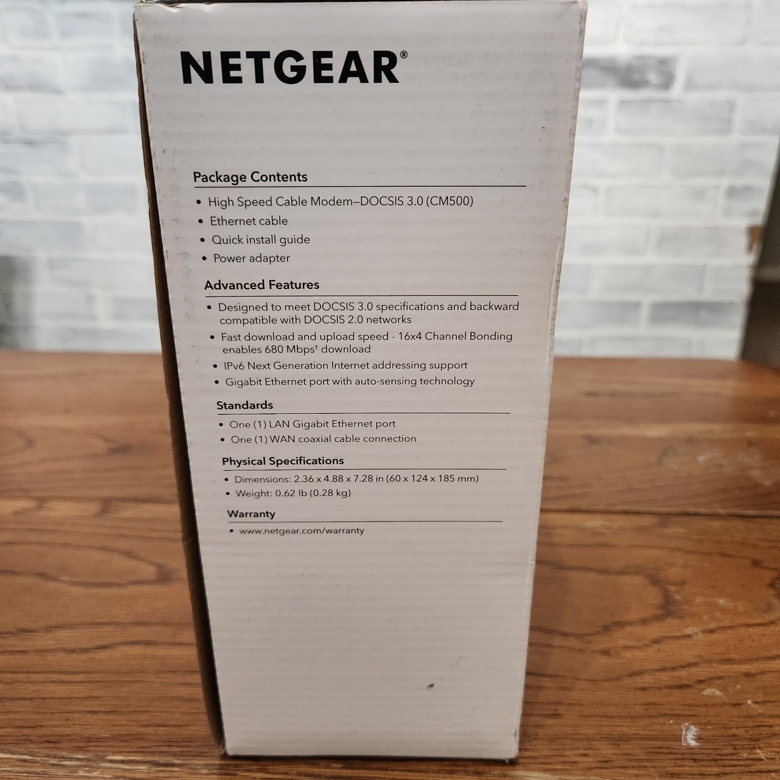 Netgear CM500 High Speed Cable Modem Docsis 3.0