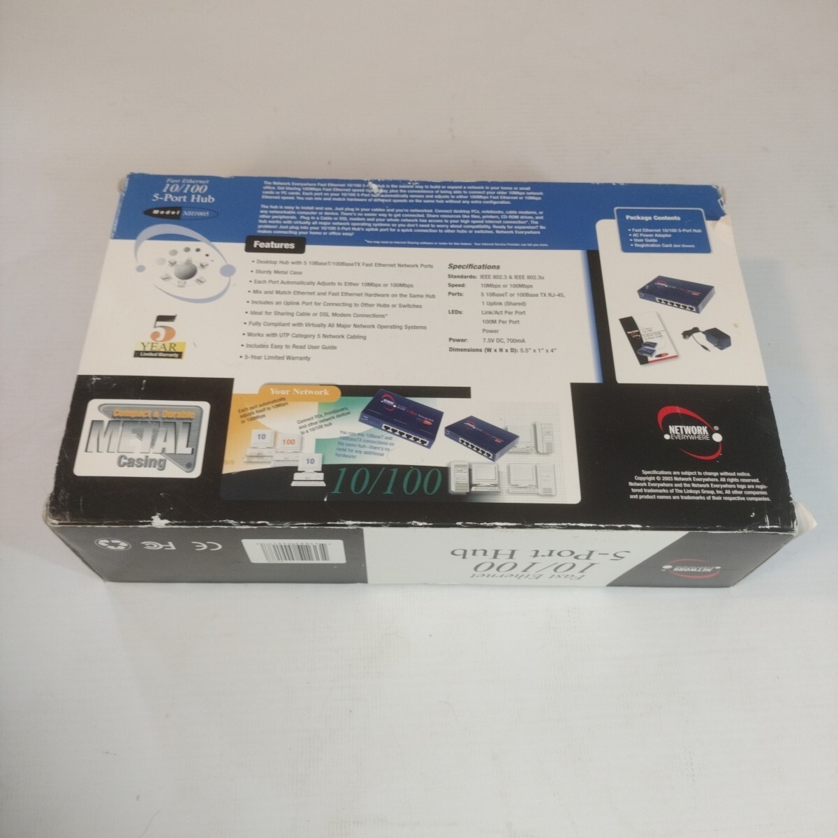 Modem LINKSYS Fast ethernet 10/100 NH1005/NH1005 RQAUS1 5 Port Hub.