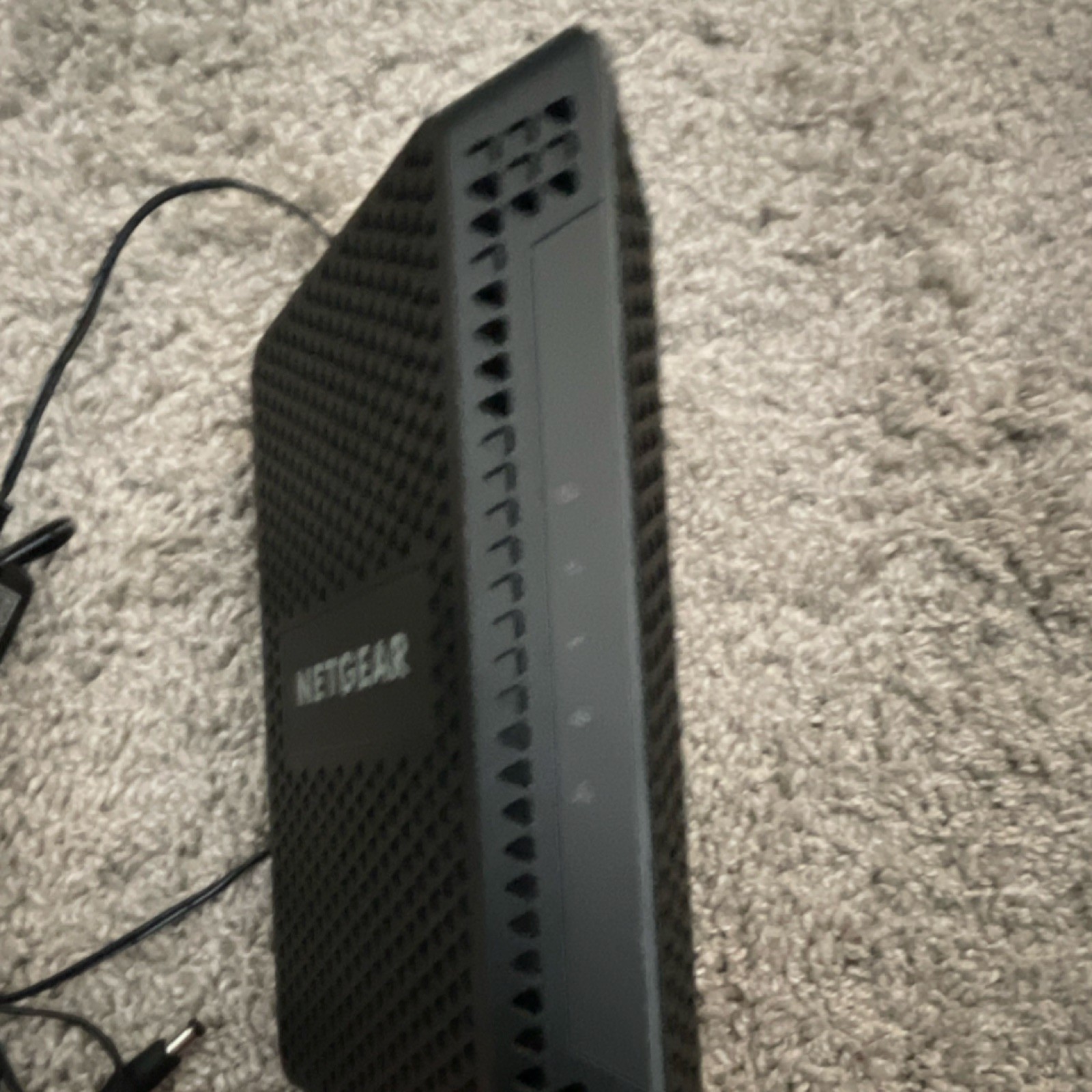 NETGEAR CM600 Cable Modem Black Wired Ethernet RJ-45 with Power Adapter