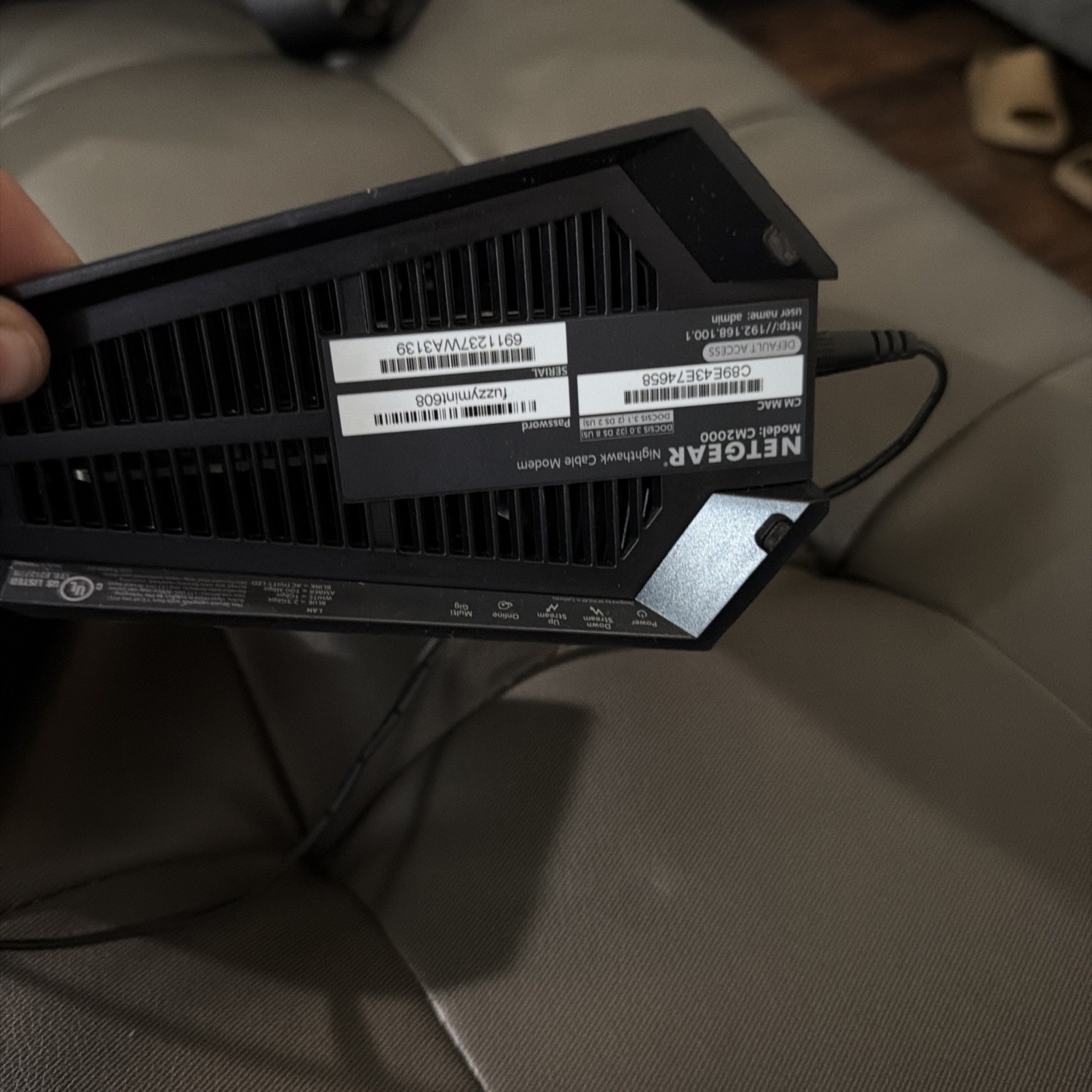 NETGEAR Nighthawk CM2000 Multi Gig Cable Modem, Up to 2.5 Gbps, DOCSIS 3.1