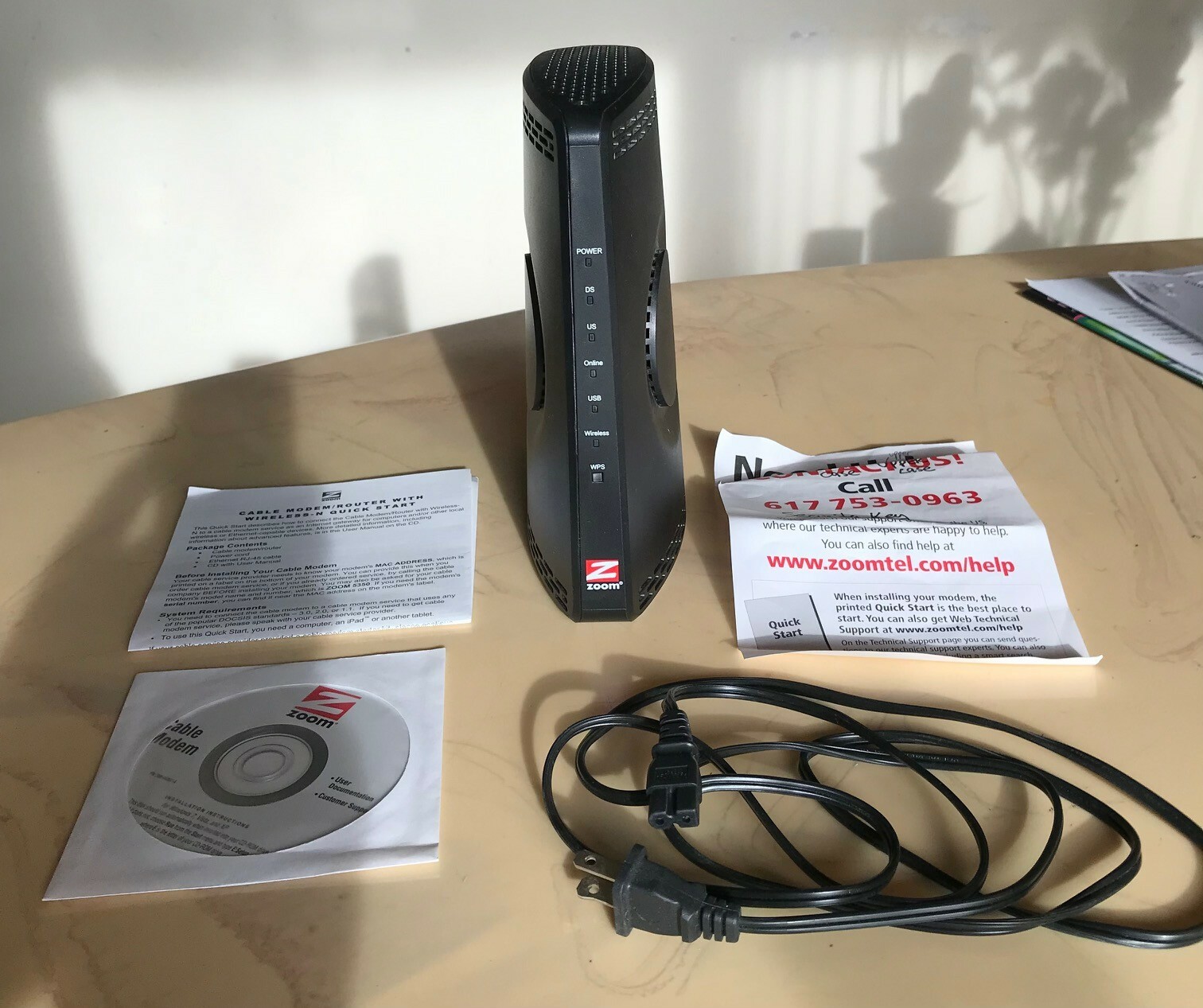 Zoom Cable Modem/Router Wireless-N Model 5350 –  DOCSIS 3.0 – Works Great!