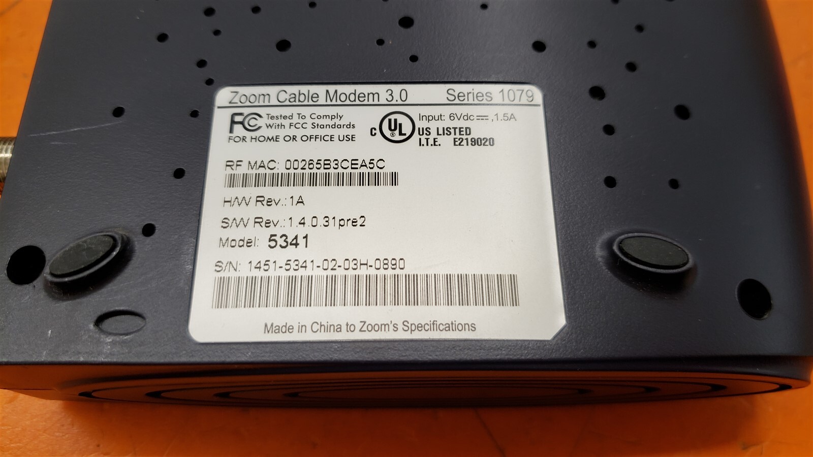 ⭐️⭐️⭐️⭐️⭐️ Zoom Cable Modem 3.0 Model 5341