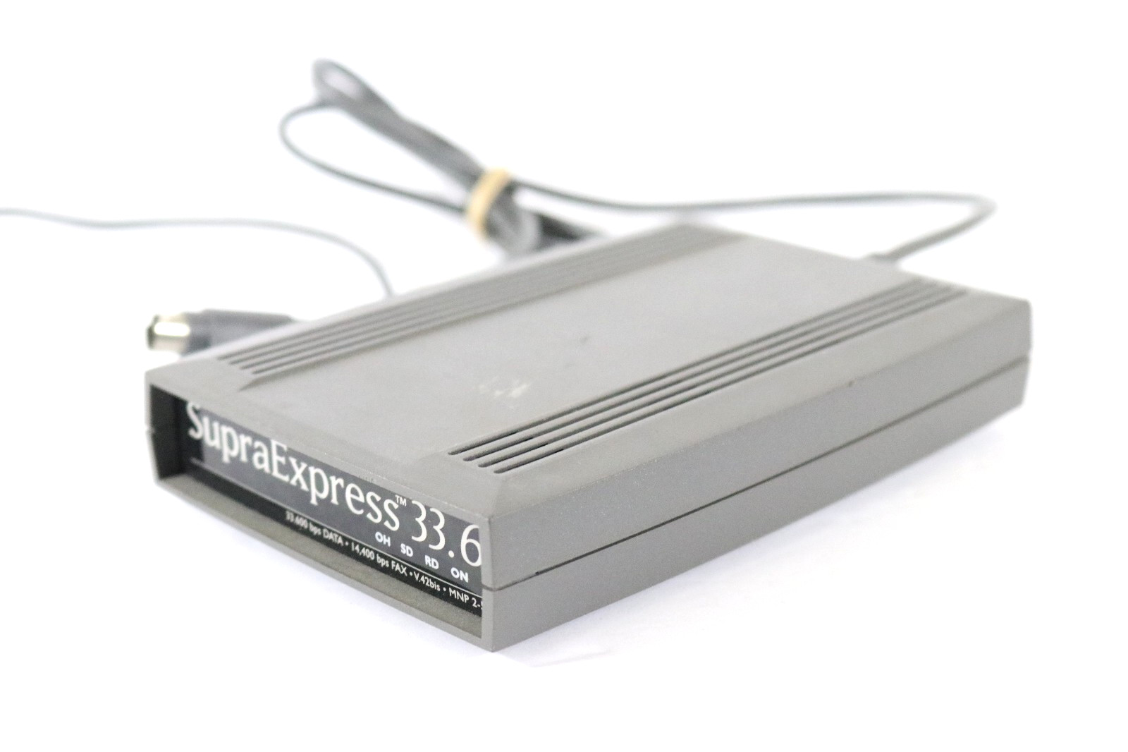 Vintage SupraExpress 33.6 External Fax Modem V.42bis
