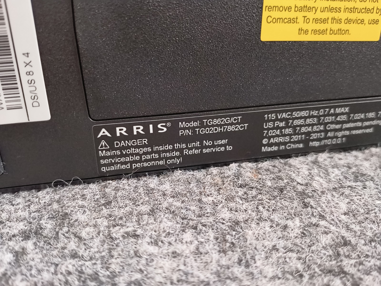 Xfinity Arris TG862G/CT Wireless Cable Modem Router WiFi 802.11n