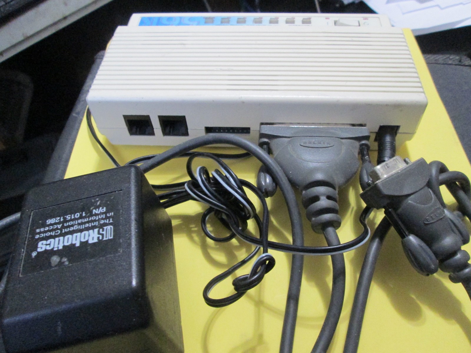 US Robotics 56K FaxModem Model 0701 With Power Adapter And Cable