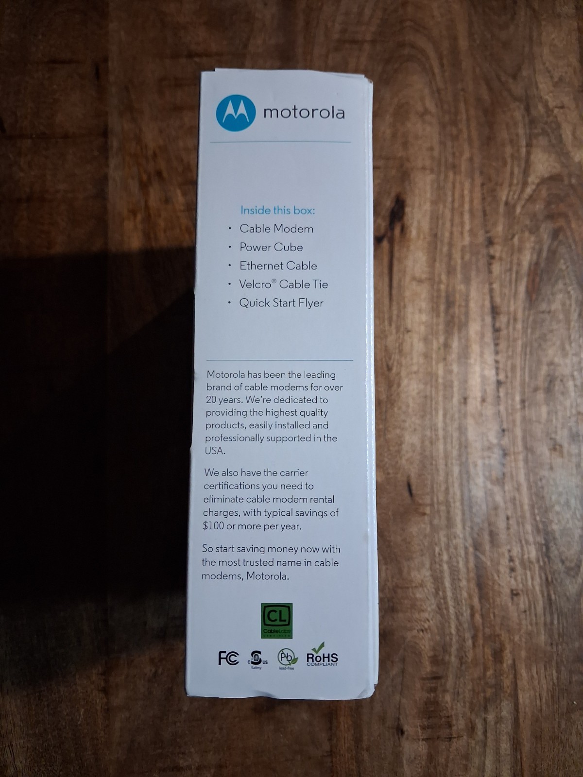 Motorola MB7220 DOCSIS 3.0 Cable Modem 8×4 Gigabit Ethernet – Open Box – Tested