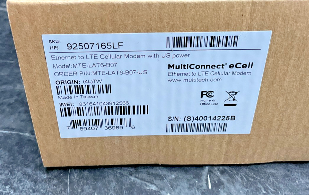 Multitech LTE Cat4 Cellular to Ethernet Bridge MTE-LAT6-B07-US ✅❤️️✅❤️️✅