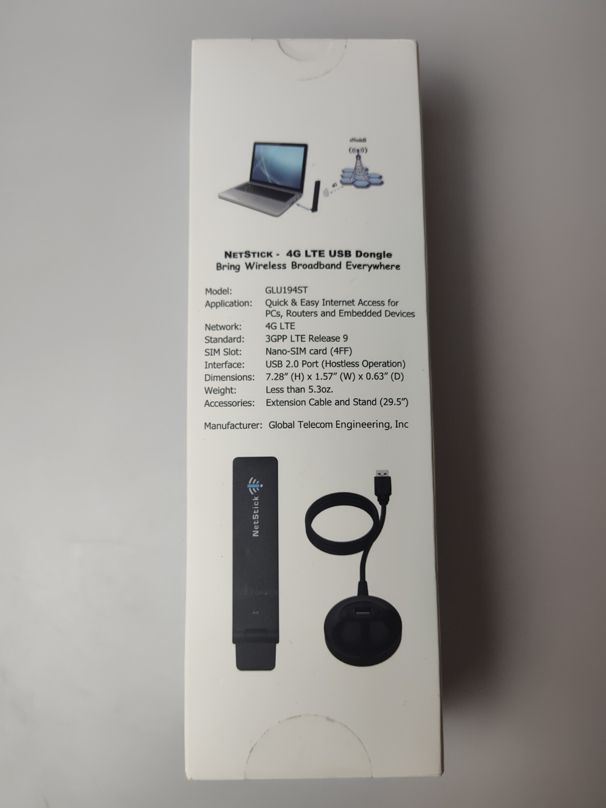 New 4G USB Modem GLU194ST NetStick Global Telecom