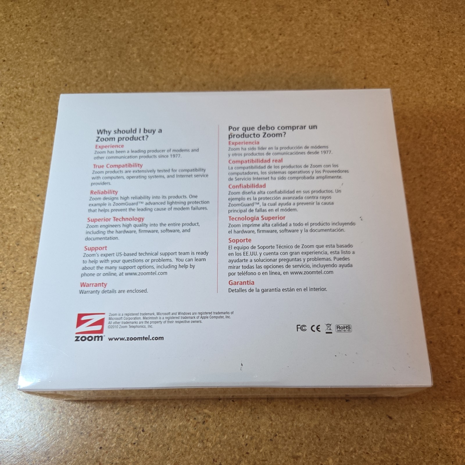 Zoom Model 3049 56K V.90 V.92 External Serial Modem – New/Sealed Box