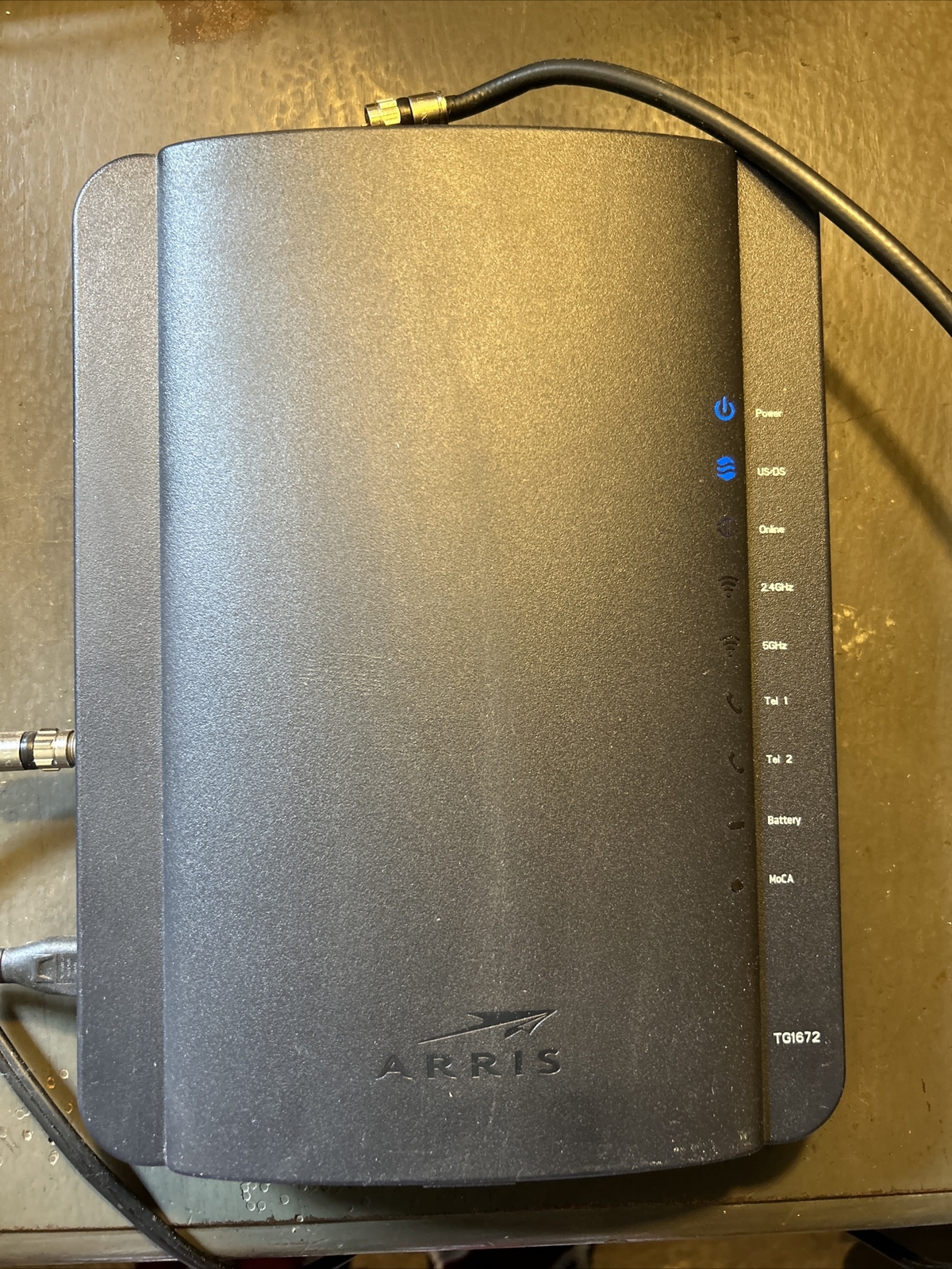 Arris Modem TG1672G TW Touchstone Telephony Gateway WIFI working 2.5ghz 5.0ghz