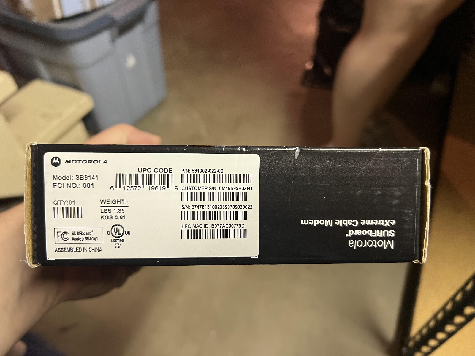 Motorola SURFboard eXtreme Cable Modem SB6141 DOCSIS 3.0 – Open Box