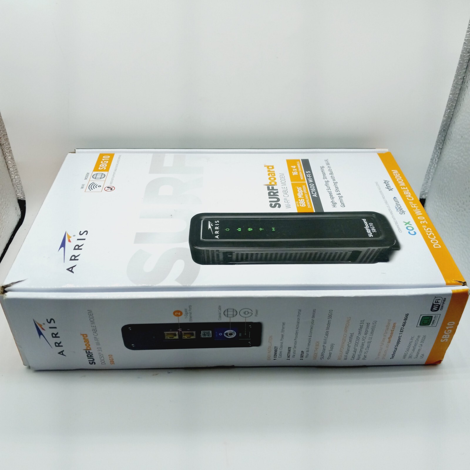 ARRIS SURFboard SBG10 DOCSIS3.0 16×4 Gigabit Cable Modem & Router AC1600Mbps