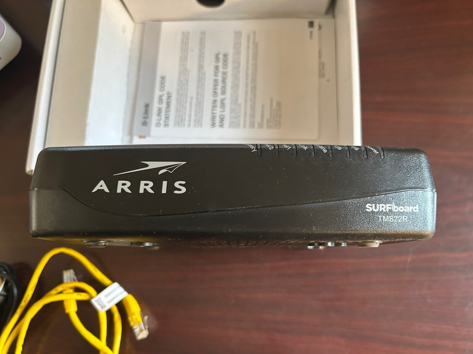 ARRIS TM822R Cable Modem Docsis 3.0 Black 343 Mbps . Preowned Tested.