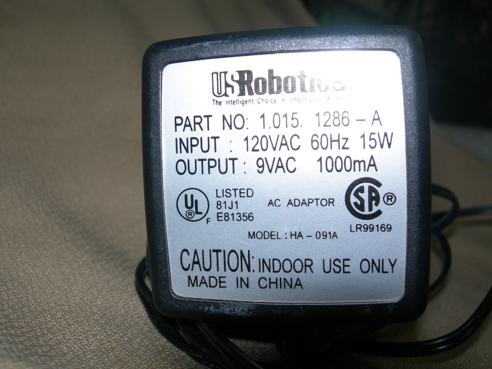 USR US Robotics Sportster 33.6 modem external Faxmodem w power supply First Call