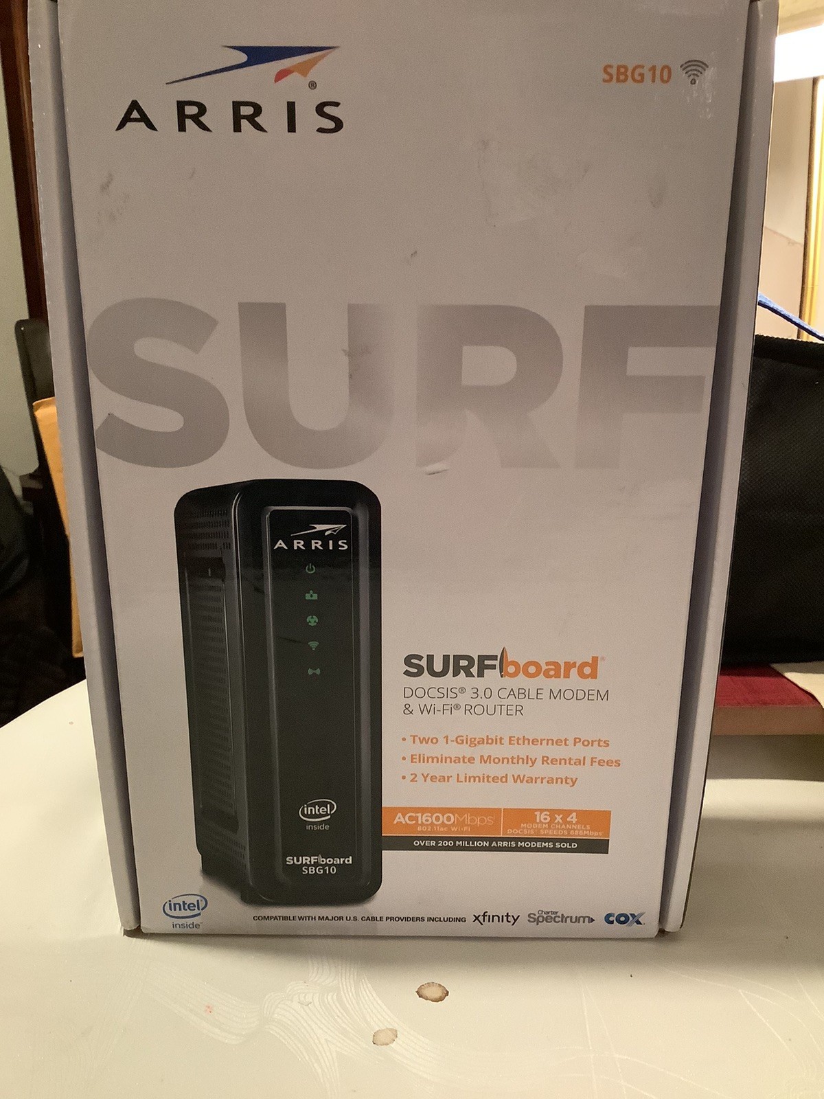 Arris Surfboard 2 Band SBG10 Wi-Fi Internet Cable Router Modem 2.4 and 5 ghz