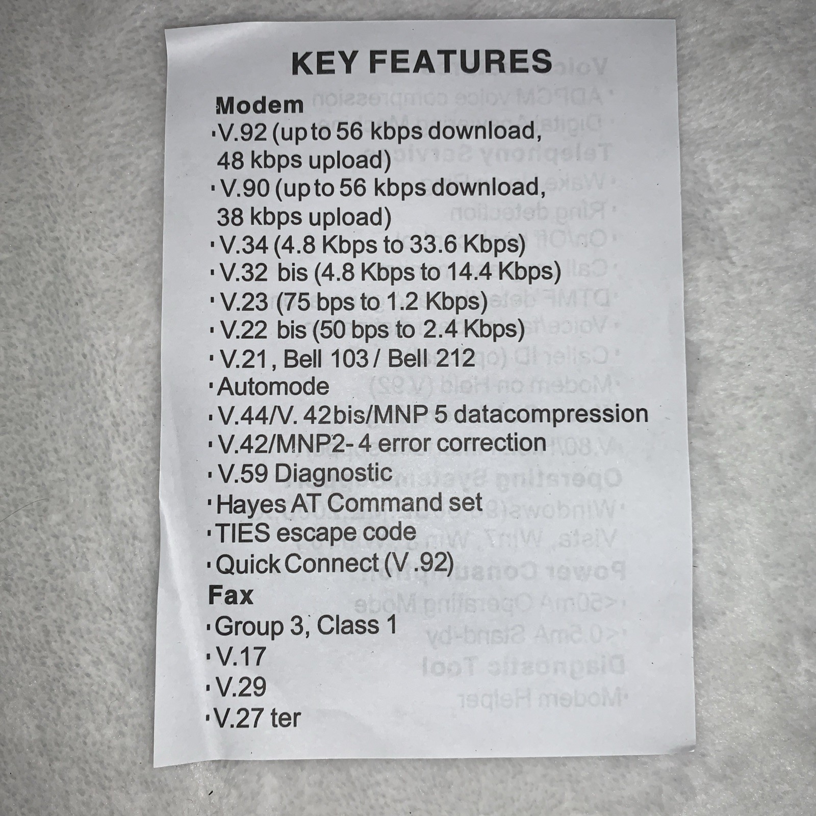 RJ11 Port USB 2.0 56K External Dial Up Voice Fax Data Modem Win 7/8/10 V.92/V.90
