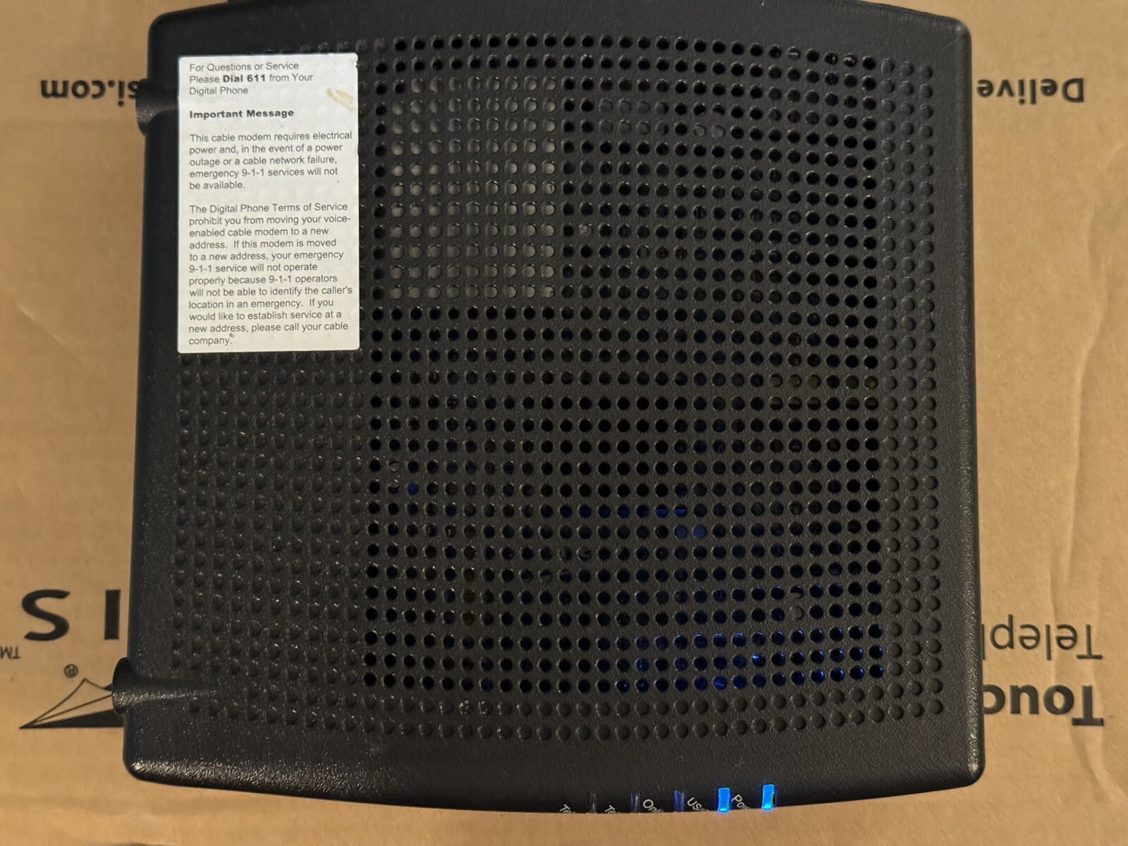 Arris TM1602 DOCSIS 3.0 Telephony Cable Modem premod with BitWare