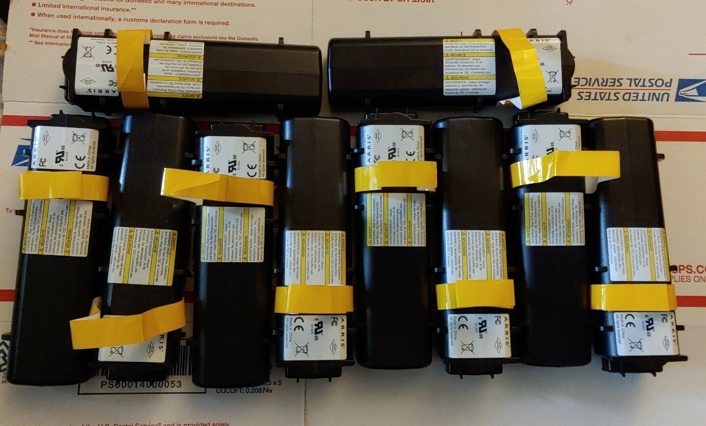Lot 10 Arris Lithium Ion BPB044S Modem Battery For 18650 Battery Used Li-Ion