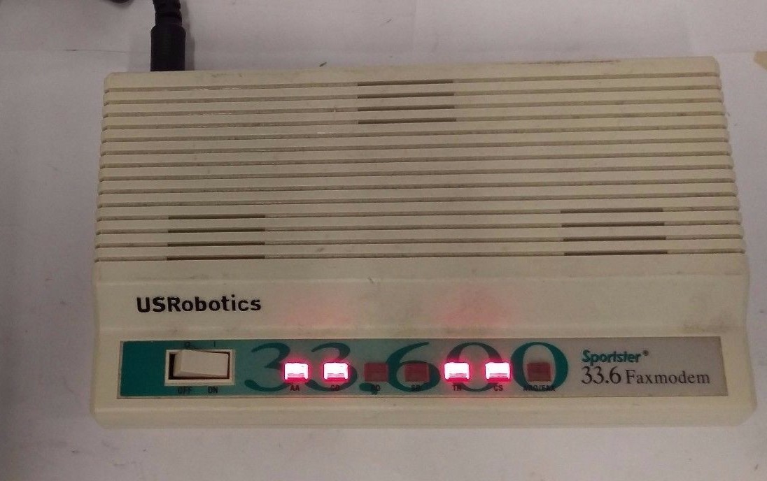 US Robotics Sportster 33.6K External Fax Modem w/ AC Adapter