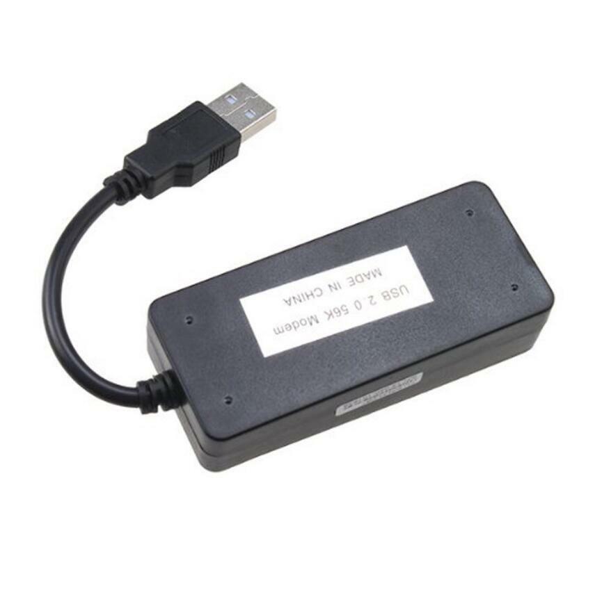Dual RJ11 Ports USB 56K External Dial Up Voice Fax Data Modem for Windows 7 8