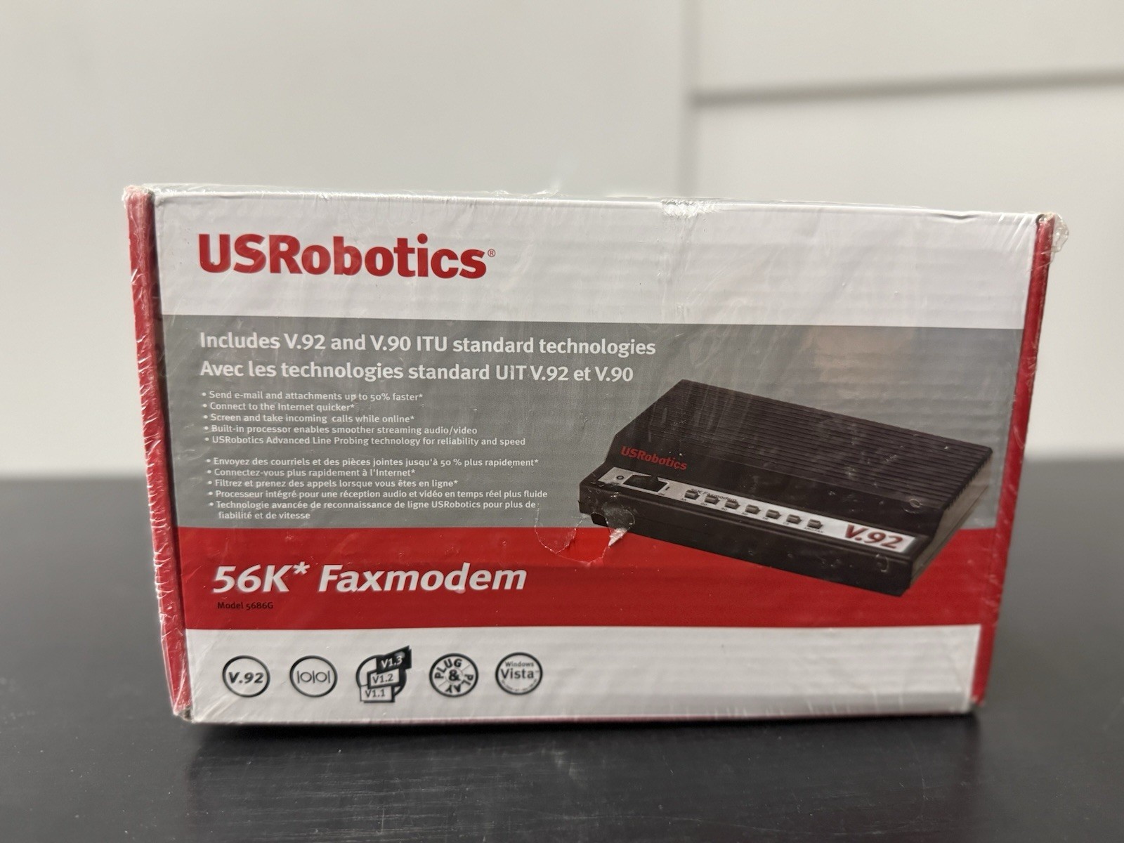 NEW SEALED USRobotics 56K Faxmodem V.92 External Modem Model 5686G Vintage