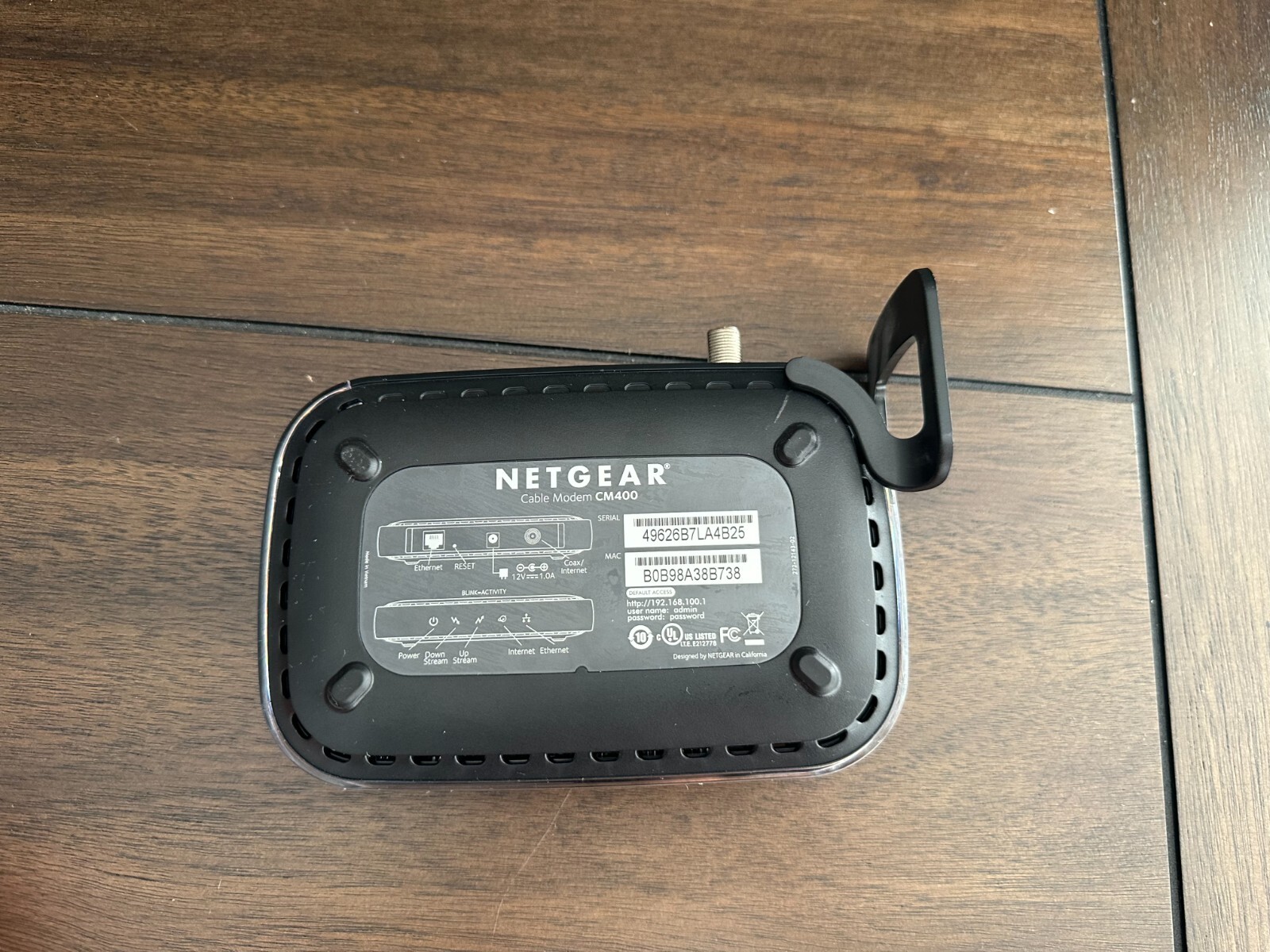 NETGEAR Cable Modem CM400 | For Cable Plans Up to 340 Mbps | DOCSIS 3.0