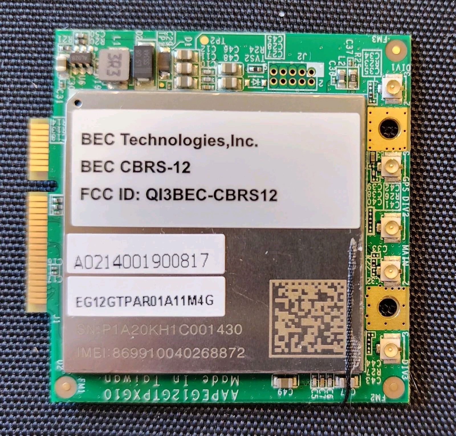 Quectel EG12-GT / BEC Technologies CBRS-12 Cat 12 Modem