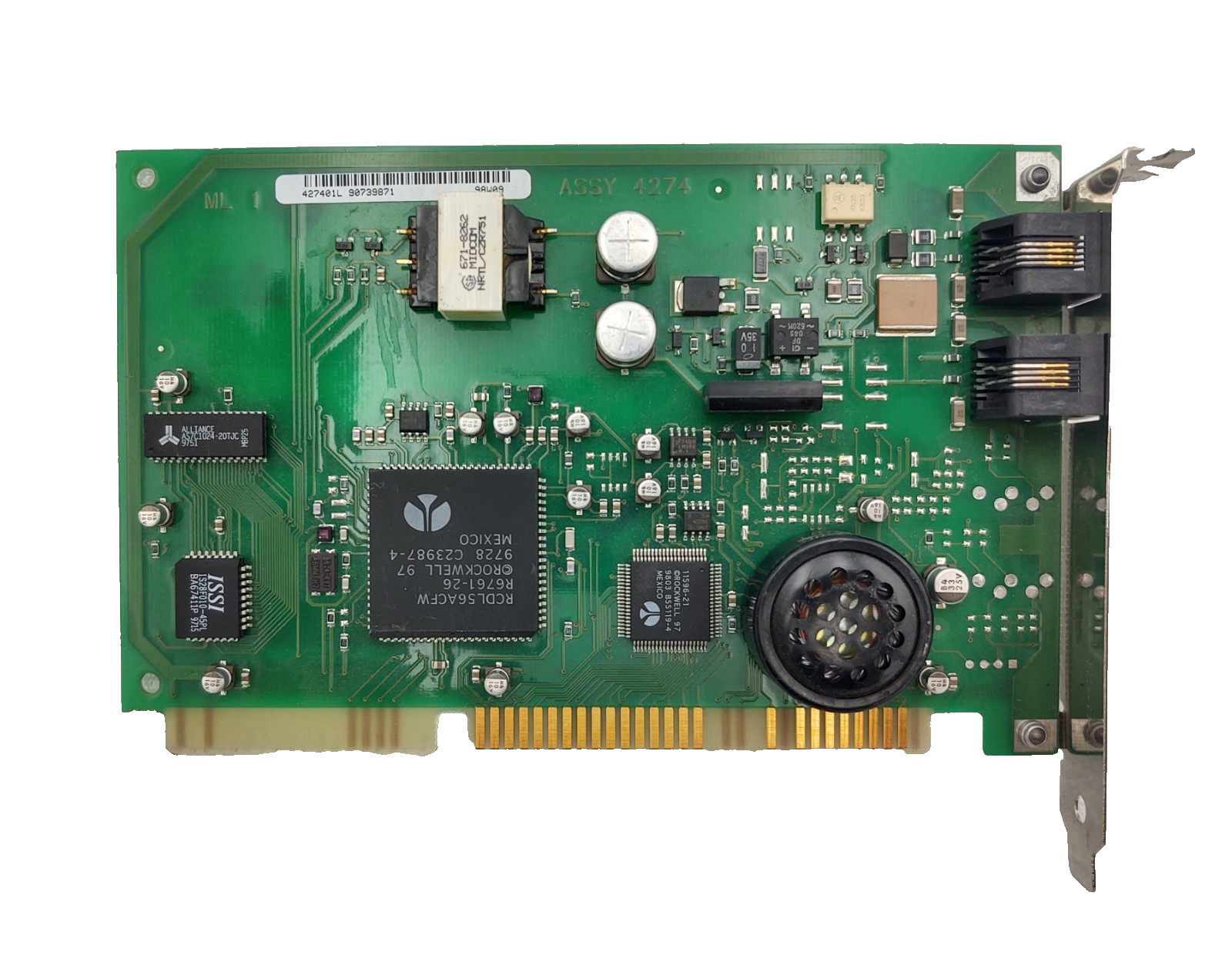 Modem, MOTOROLOA 3456 ISA MS us, 62095466-01, FCC: AK3USA-24412-M5-E