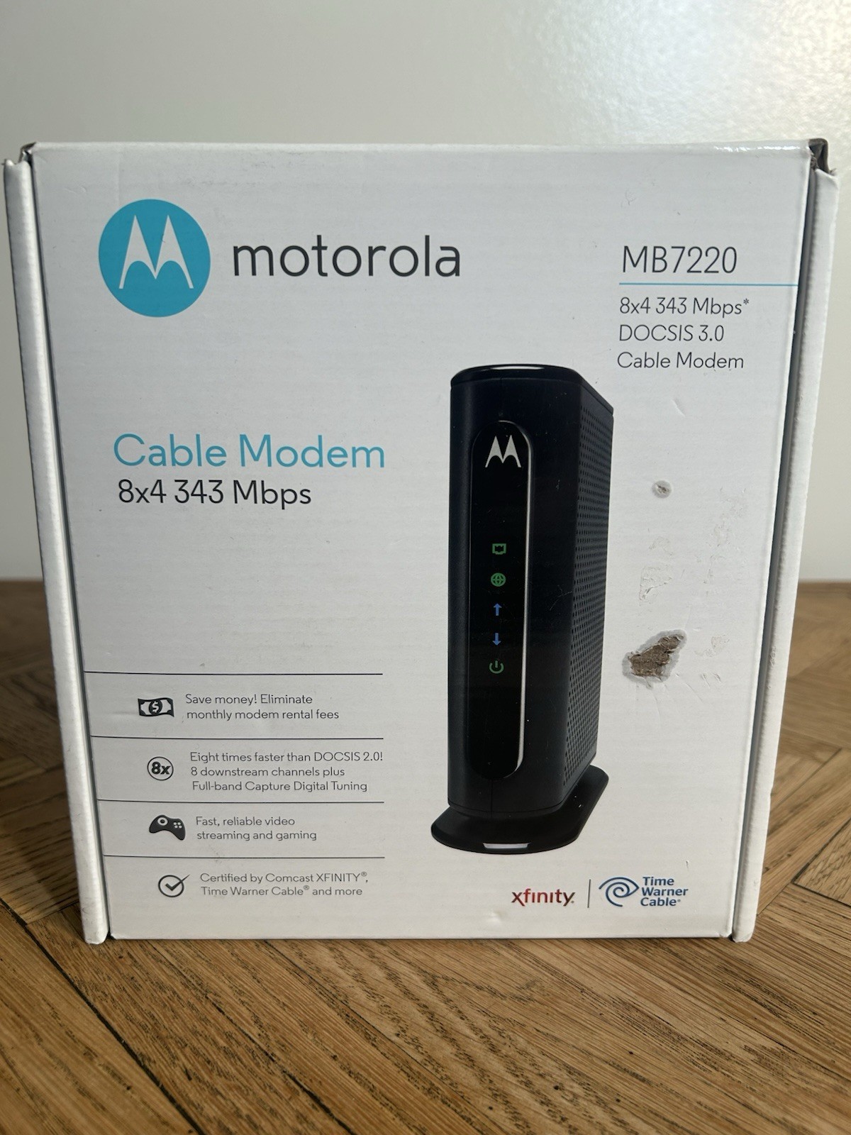 Motorola MB7220 DOCSIS /3.0 Cable Modem 8×4 343 mbps
