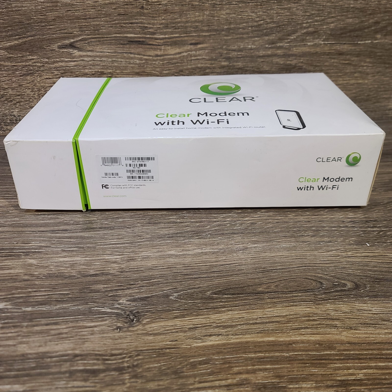 Clear Modem With Wifi Model# WIXFBR-117 Used In Box