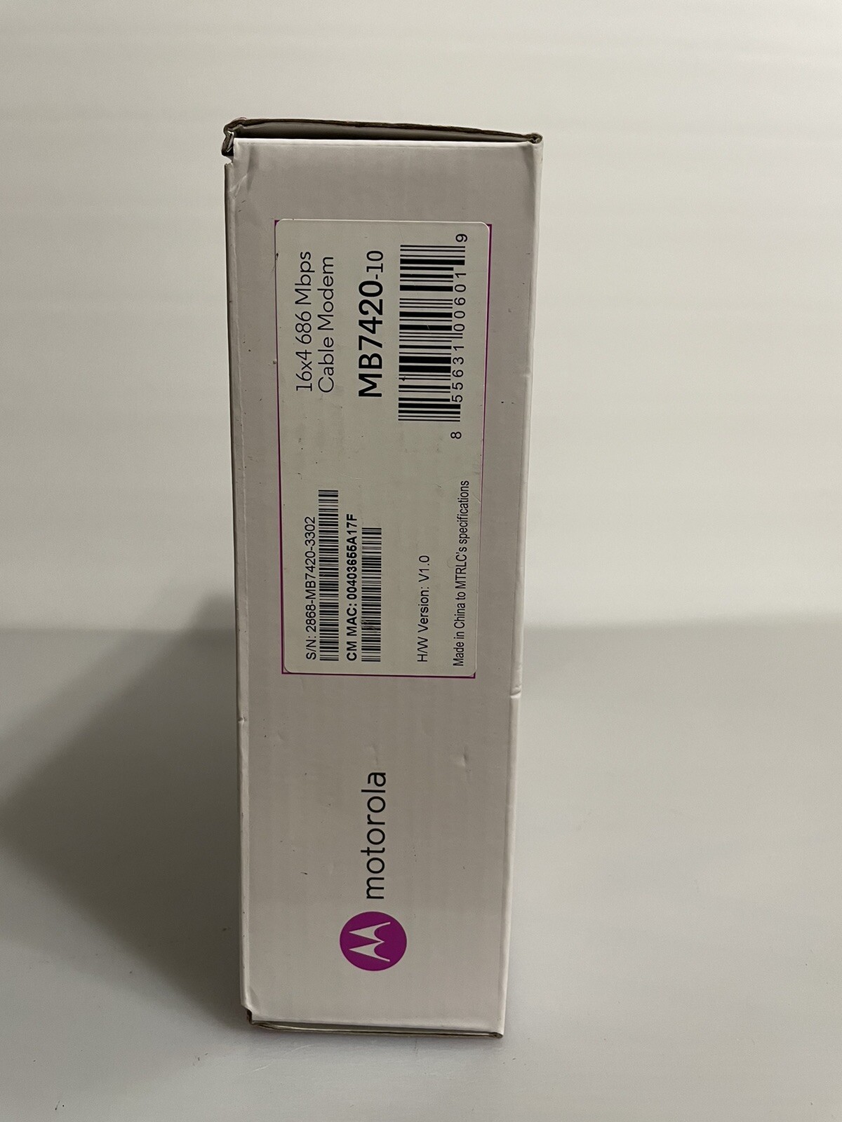 Motorola MB742010 686mbps DOCSIS 3.0 Cable Modem
