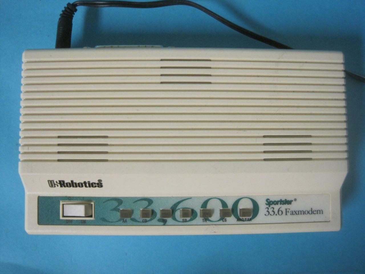 US ROBOTICS 33.6 FAXMODEM SPORTSTER USED FCC 4X2USA-33236-M5-E W/ POWER SUPPLY