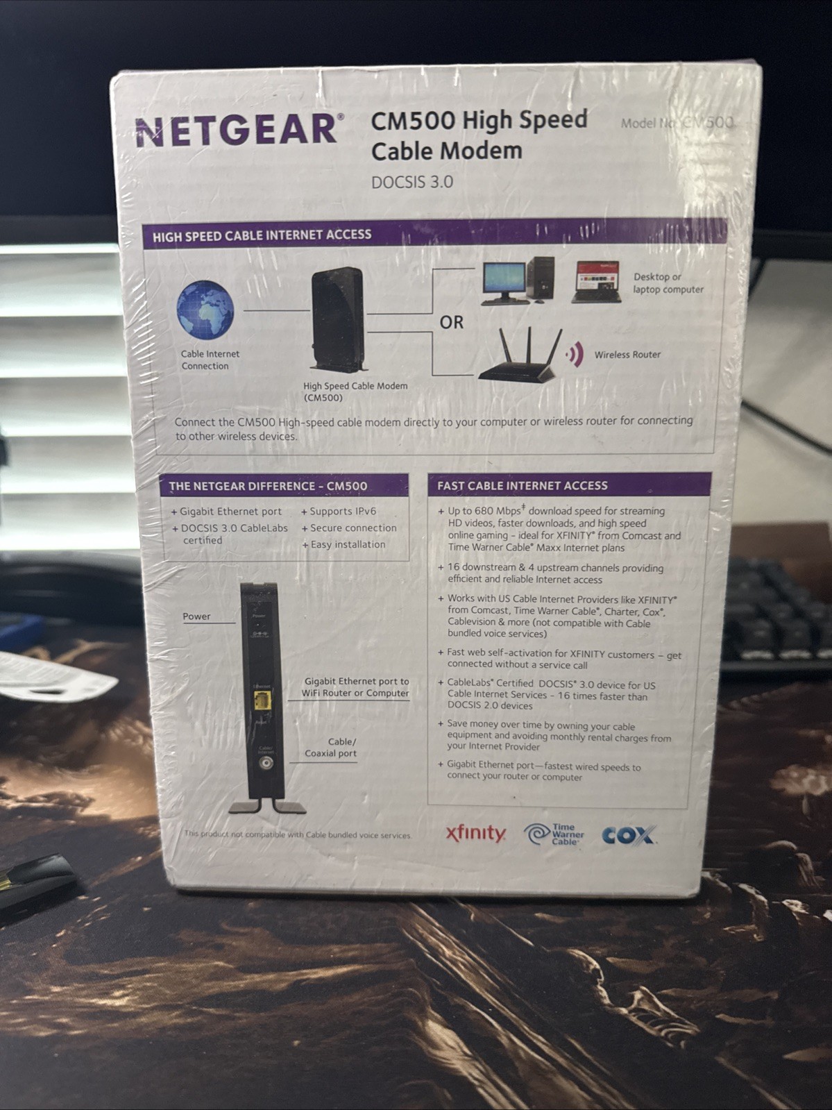 NETGEAR CM500-1AZNAS DOCSIS 3.0 Cable Modem