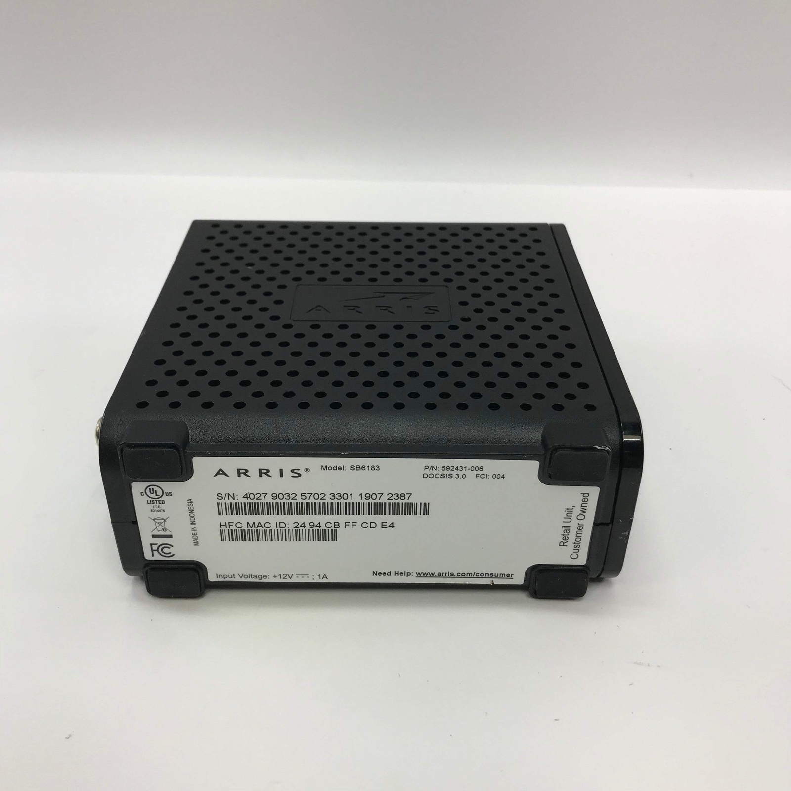 Arris Surfboard DOCSIS 3.0 Cable Modem SB6183