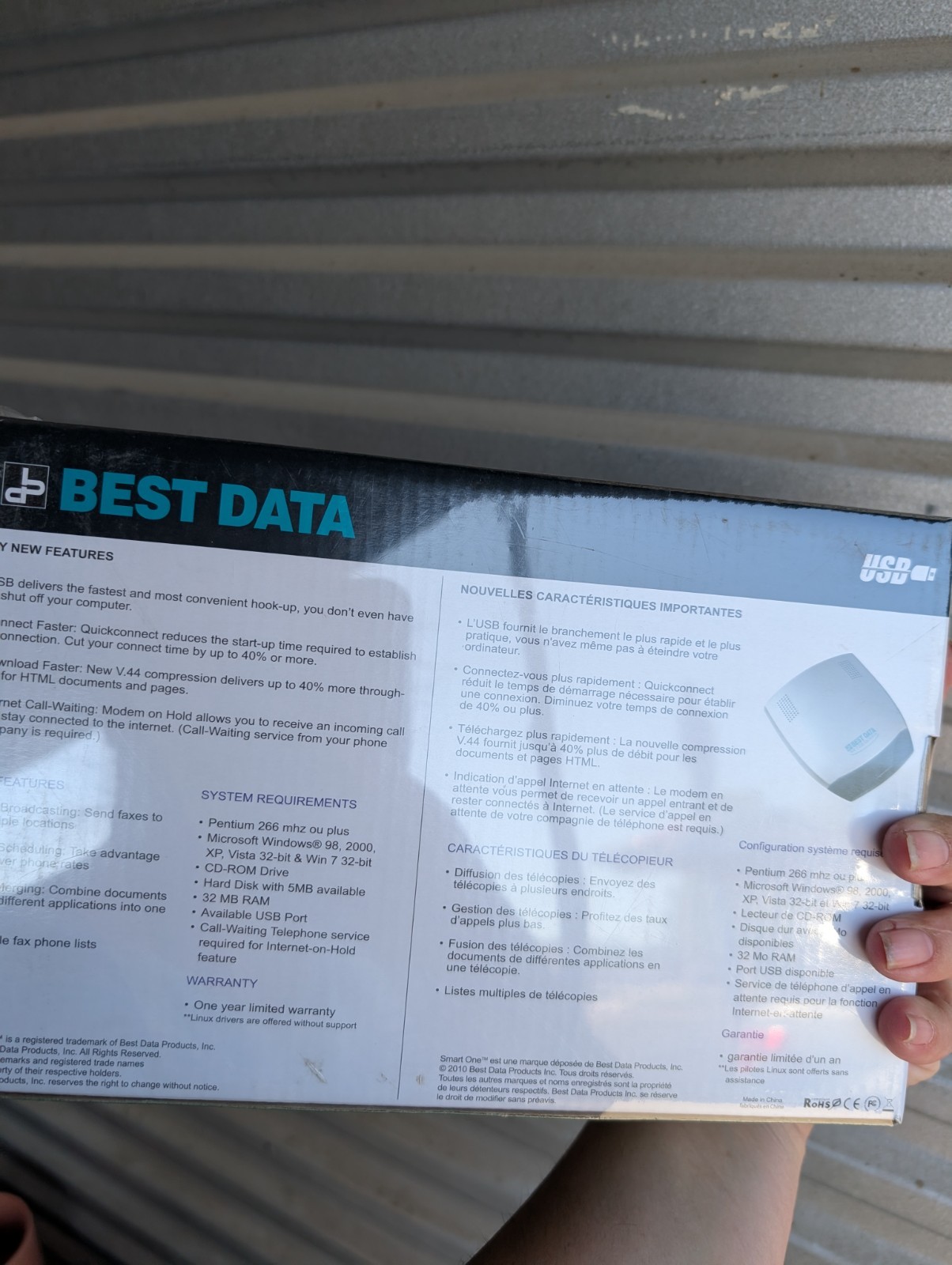 Best Data 56K External Modem High Performance Data Fax Modem Windows New