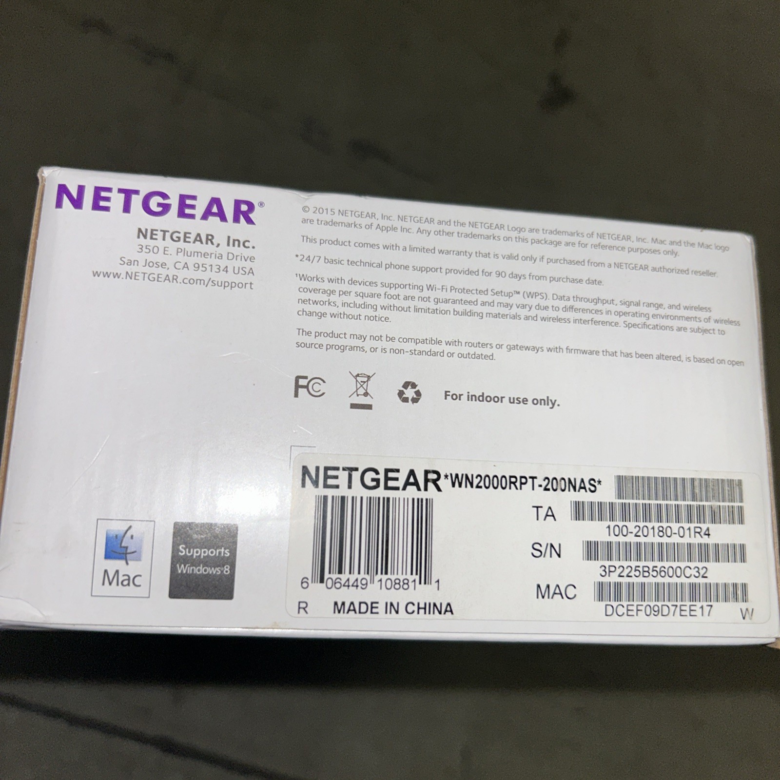 NETGEAR WiFi Range Extender 300N